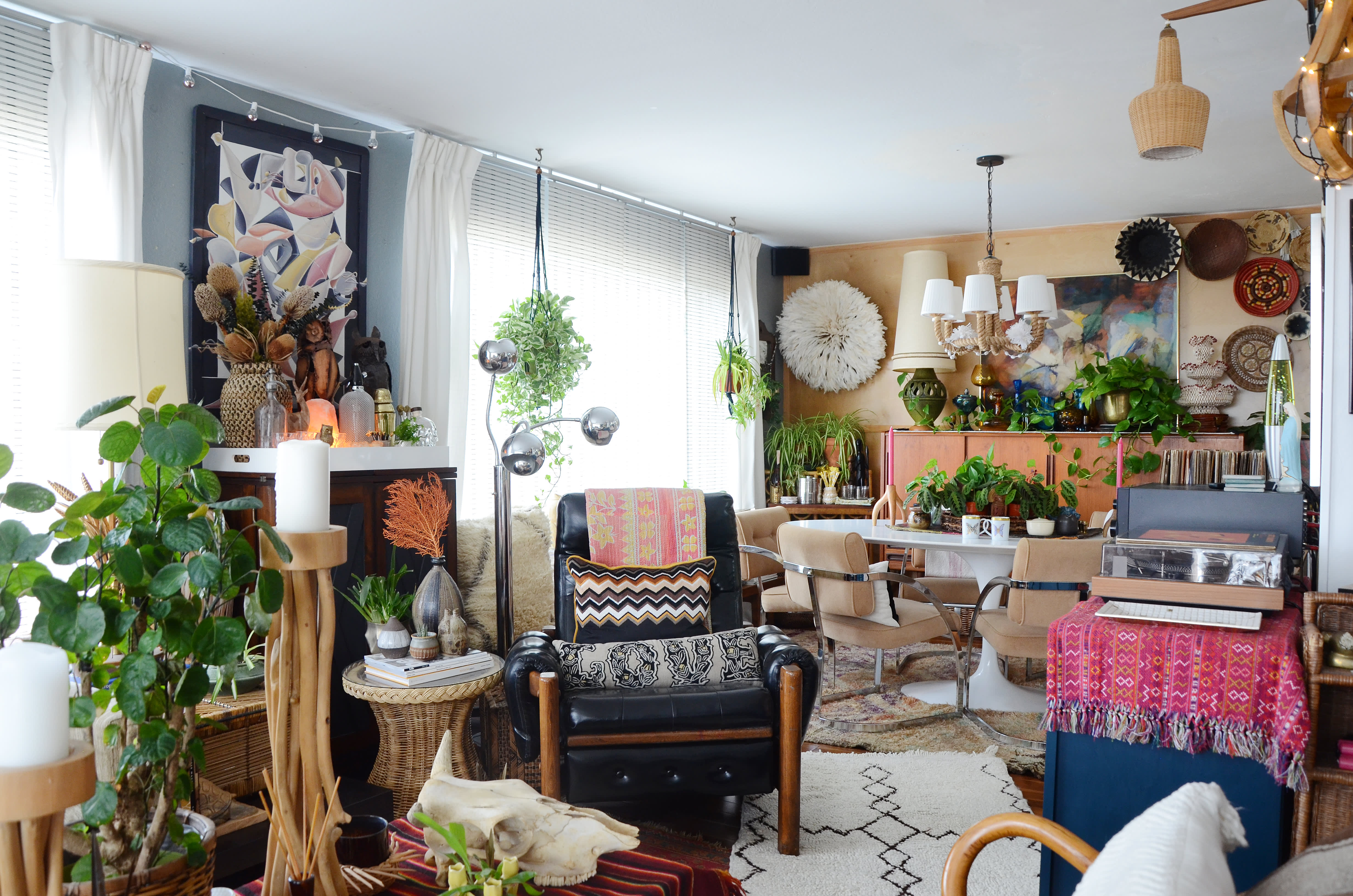 House Tour A Maximalist, Layered Lounge in Oakland Apartment Therapy